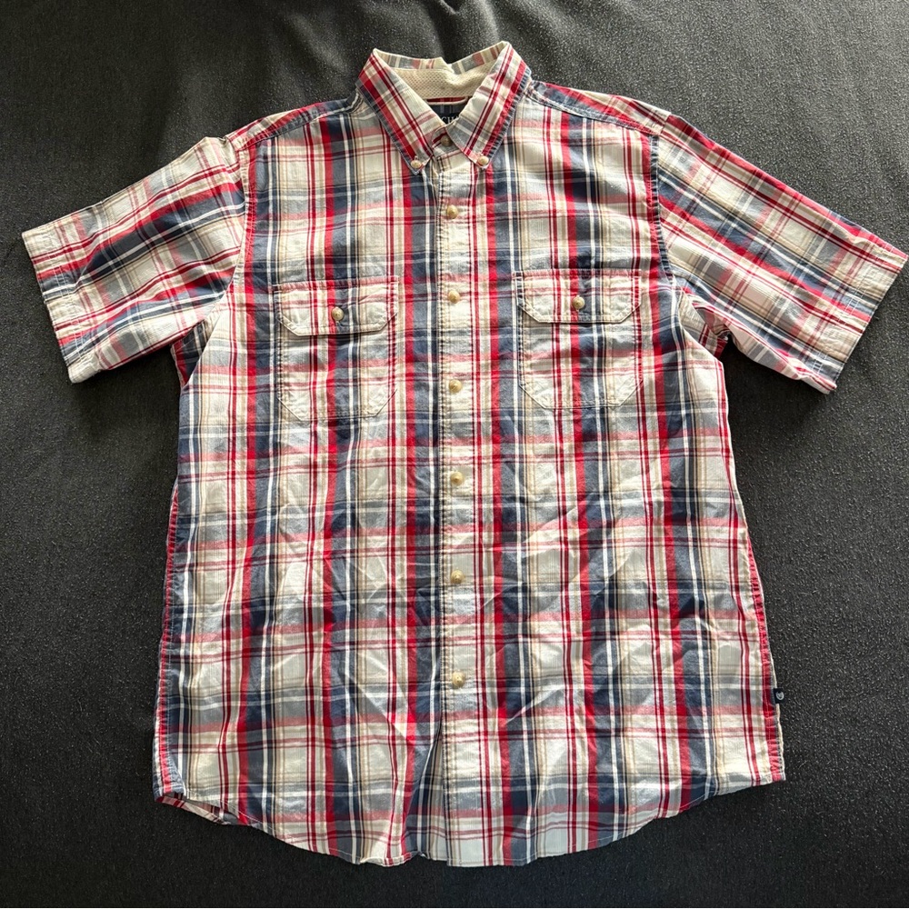 Chaps Men's Plaid Short Sleeve Shirt